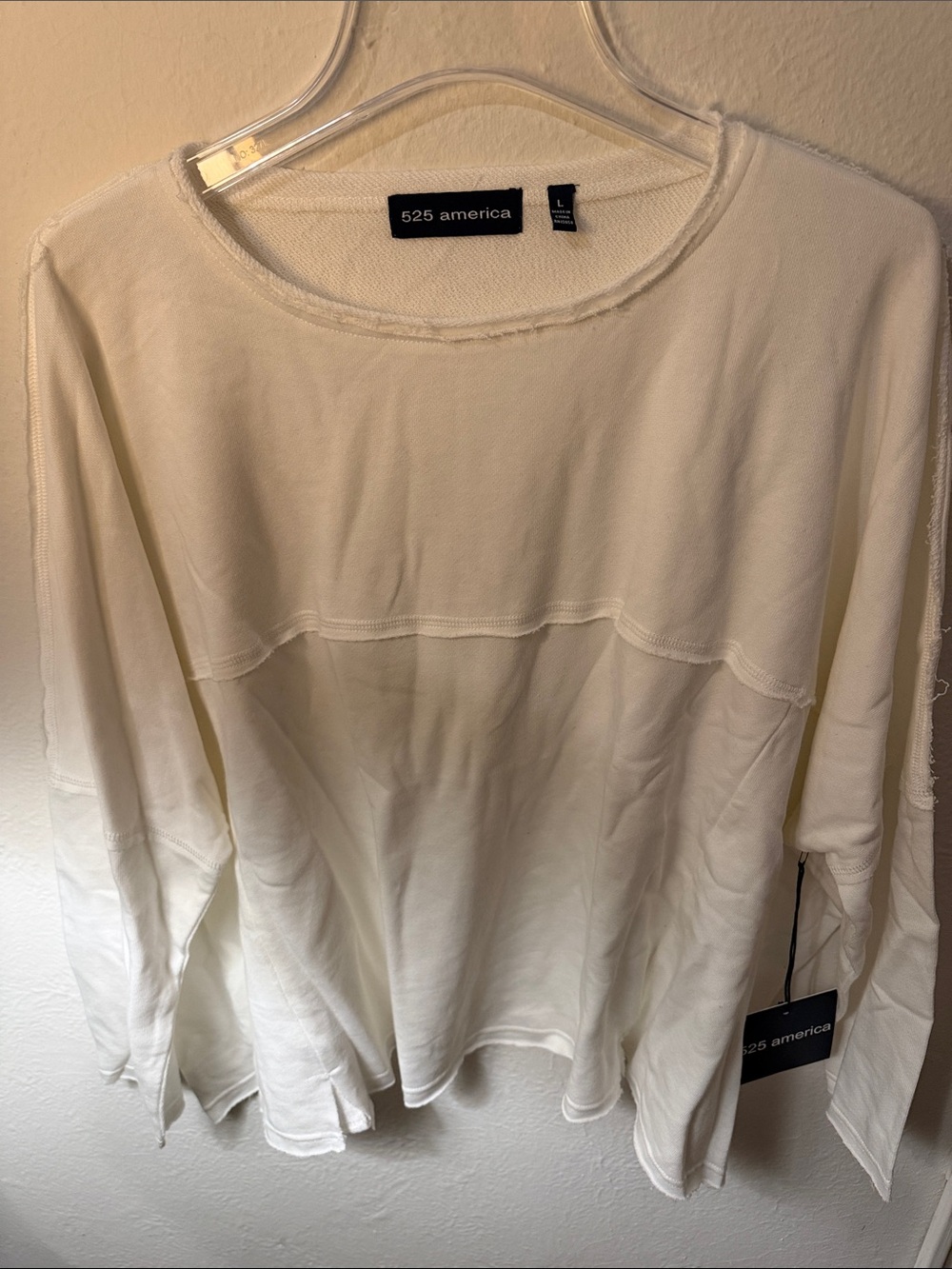 525 America Cream Relaxed Long-Sleeve Sweatshirt